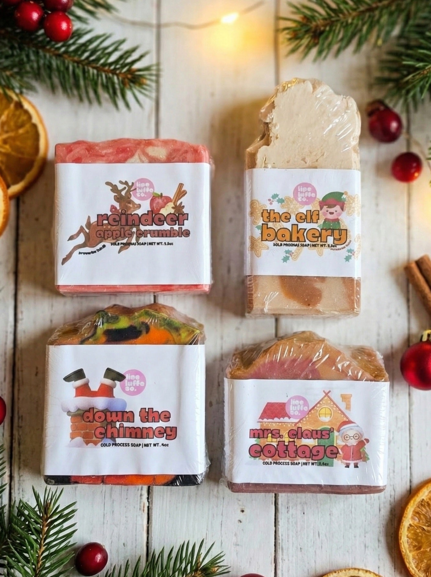 Santa & Friends Artisan Soap Bundle — 4 for $30