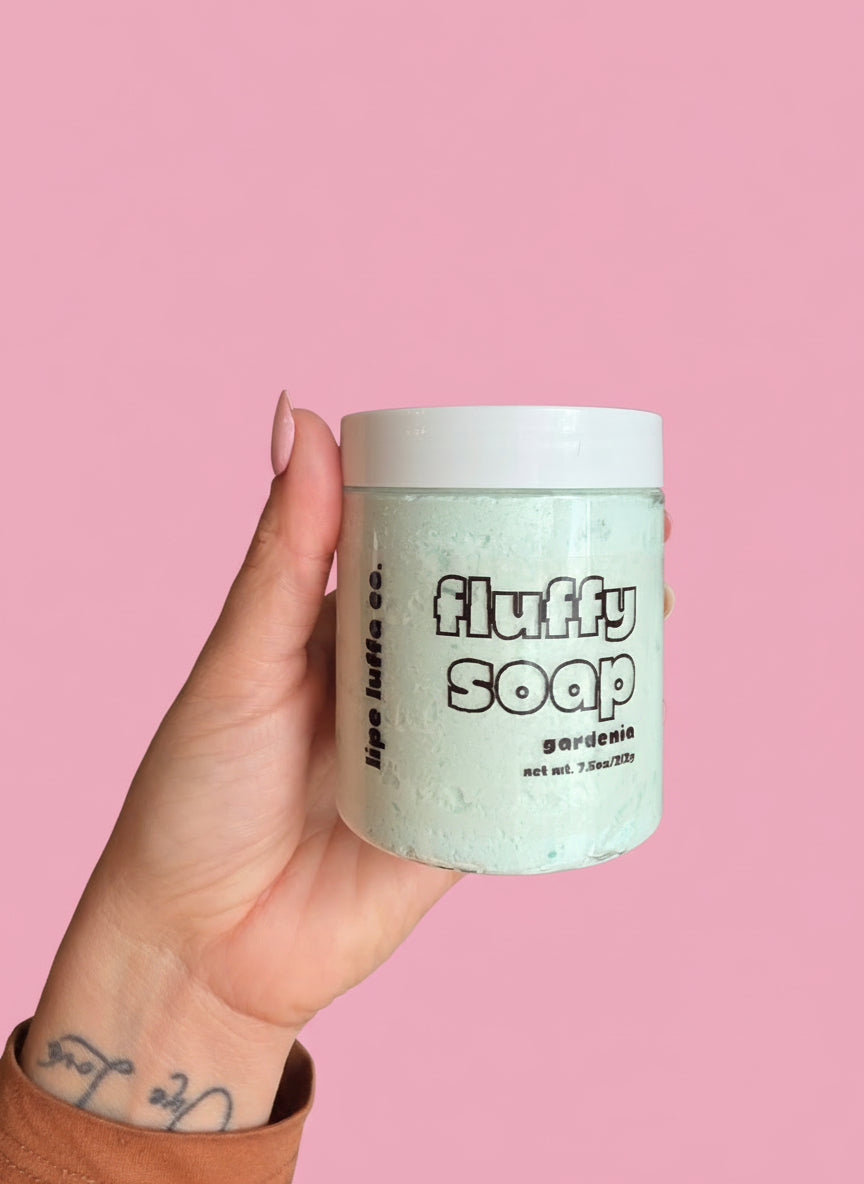 Gardenia Fluffy Soap— Whipped Body Wash • Holiday Self-Care Treat