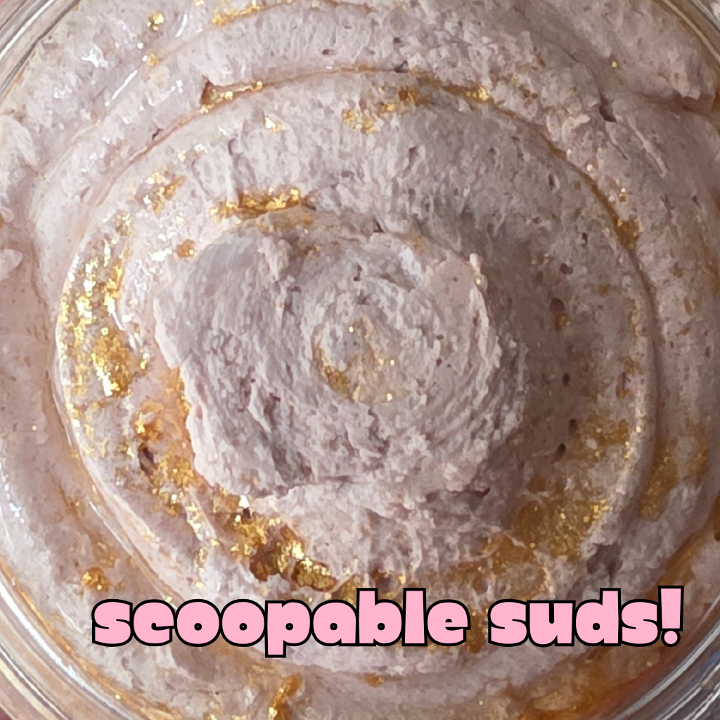 Cocoa Butter Cashmere Fluffy Soap— Whipped Body Wash • Holiday Self-Care Treat