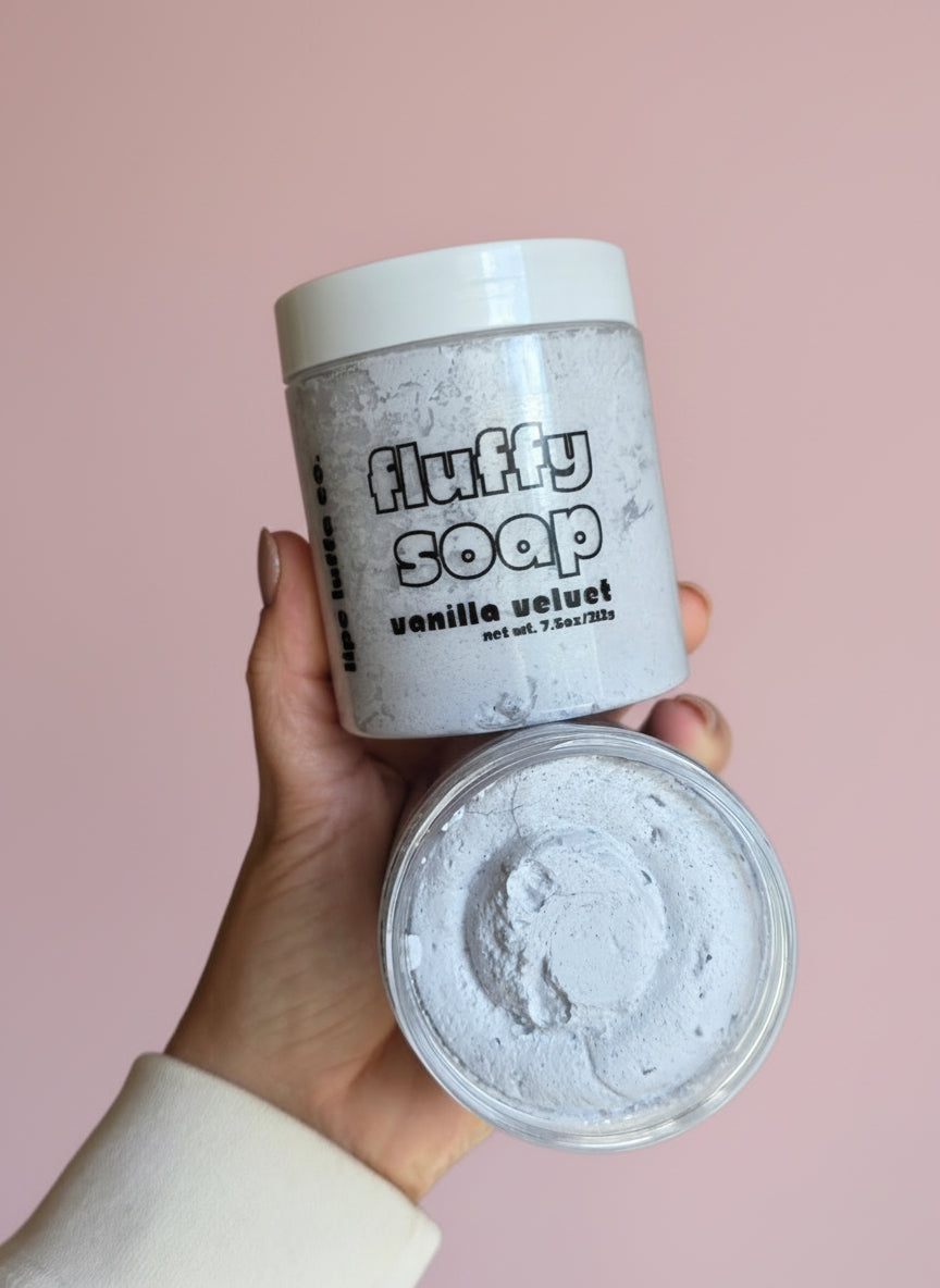 Vanilla Velvet Fluffy Soap— Whipped Body Wash • Holiday Self-Care Treat