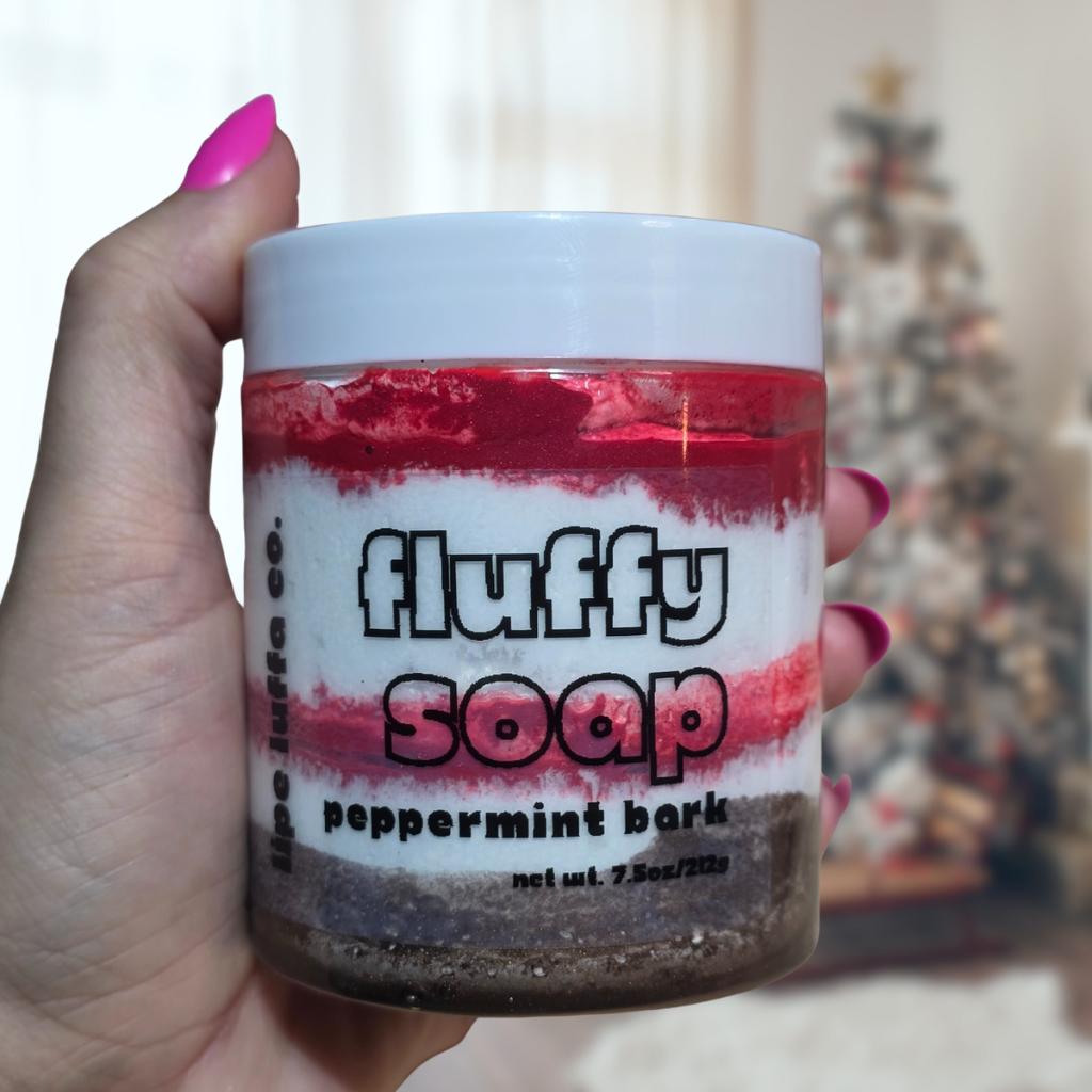 Peppermint Bark Fluffy Soap