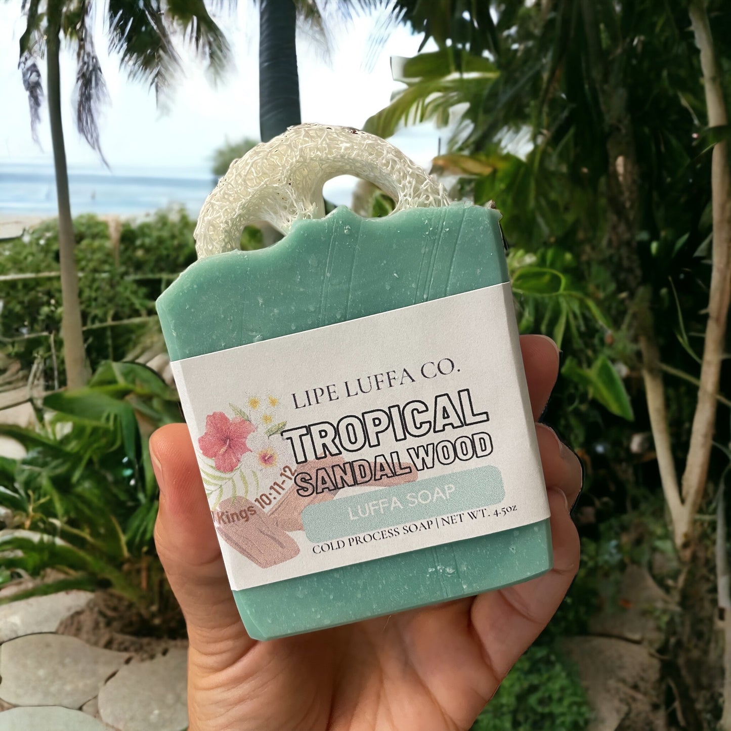 Tropical Sandalwood Luffa Artisan Soap