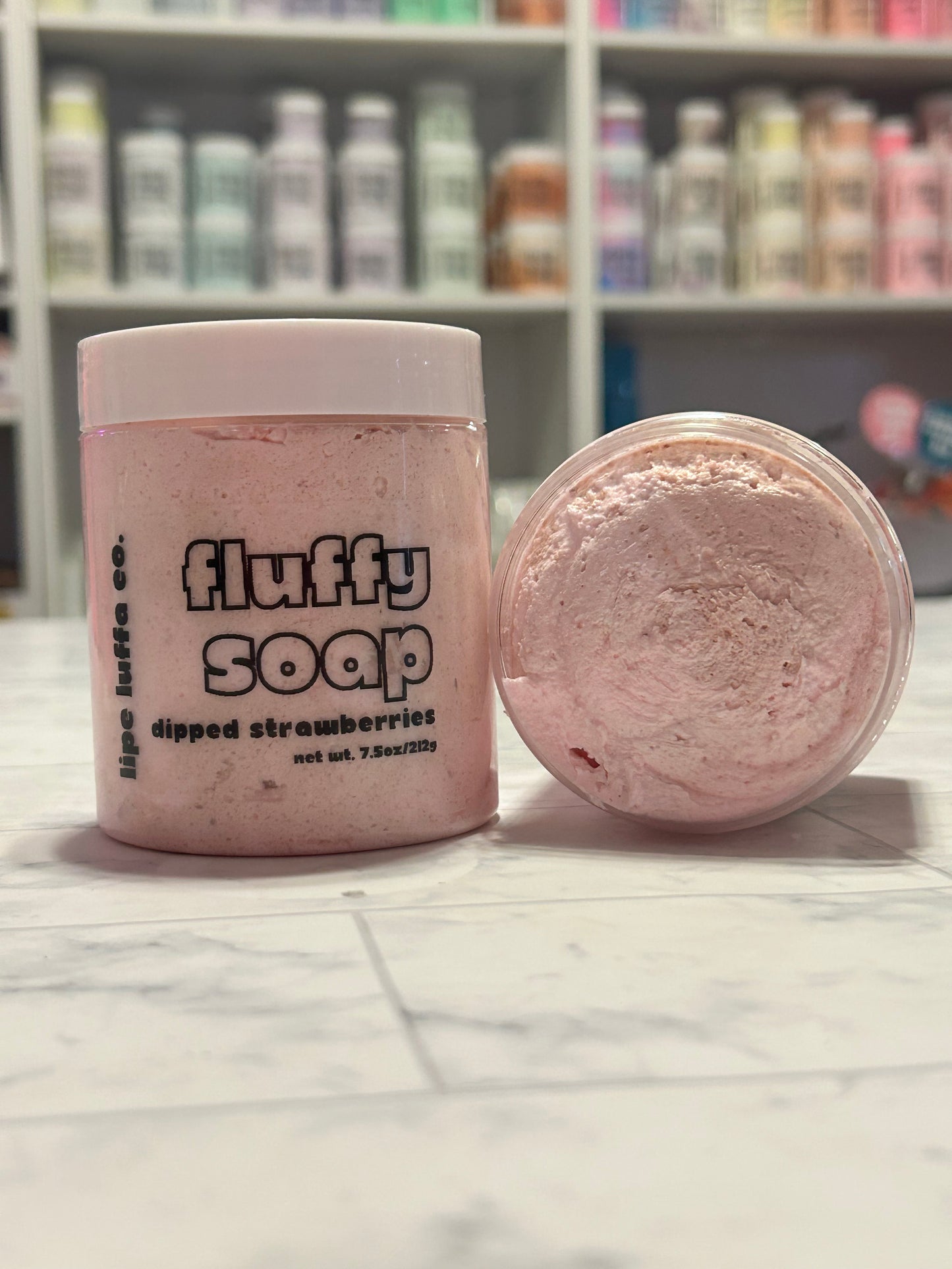 Dipped Strawberries Fluffy Soap