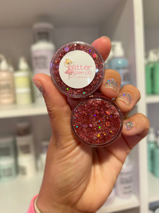 Rose Glow Glitter Glam