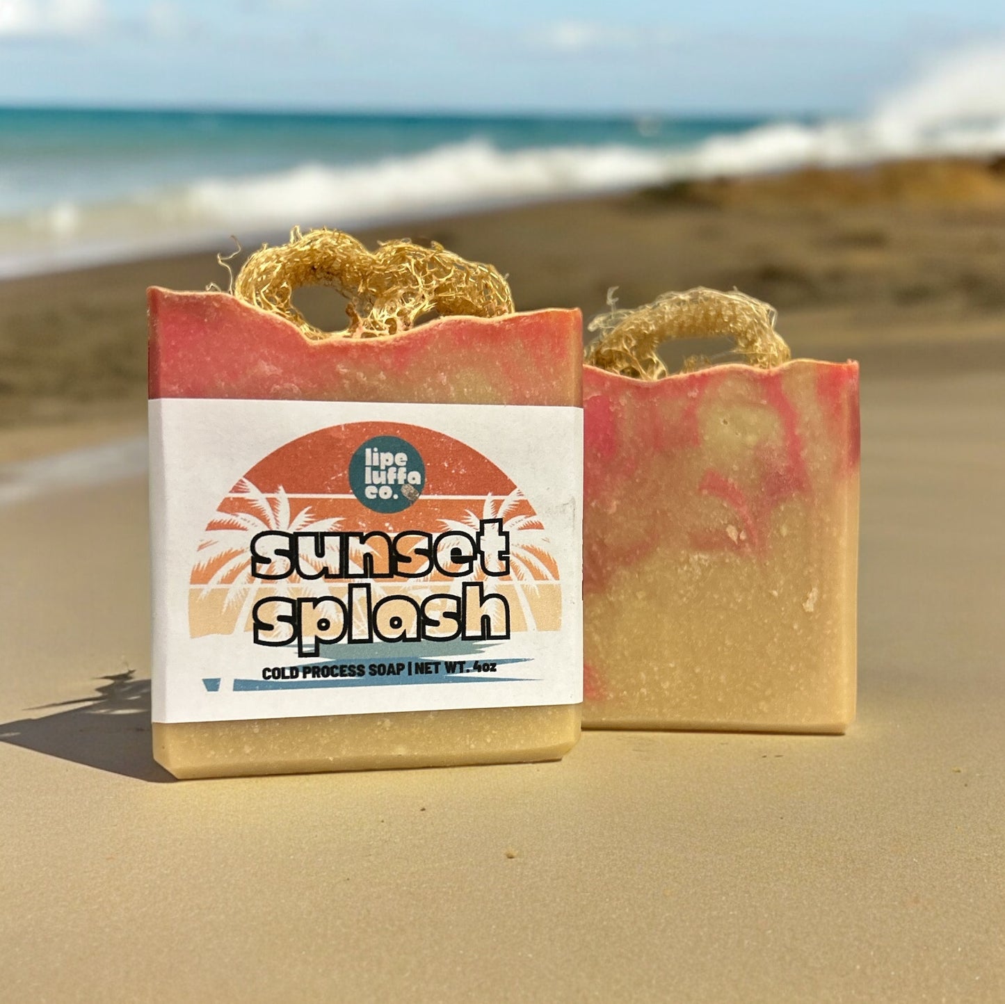 Sunset Splash Artisan Luffa Soap