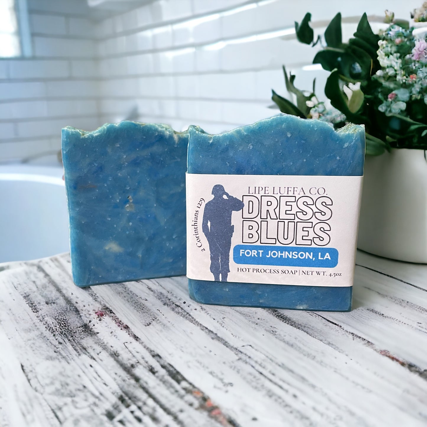 Hot Process Dress Blues Artisan Soap