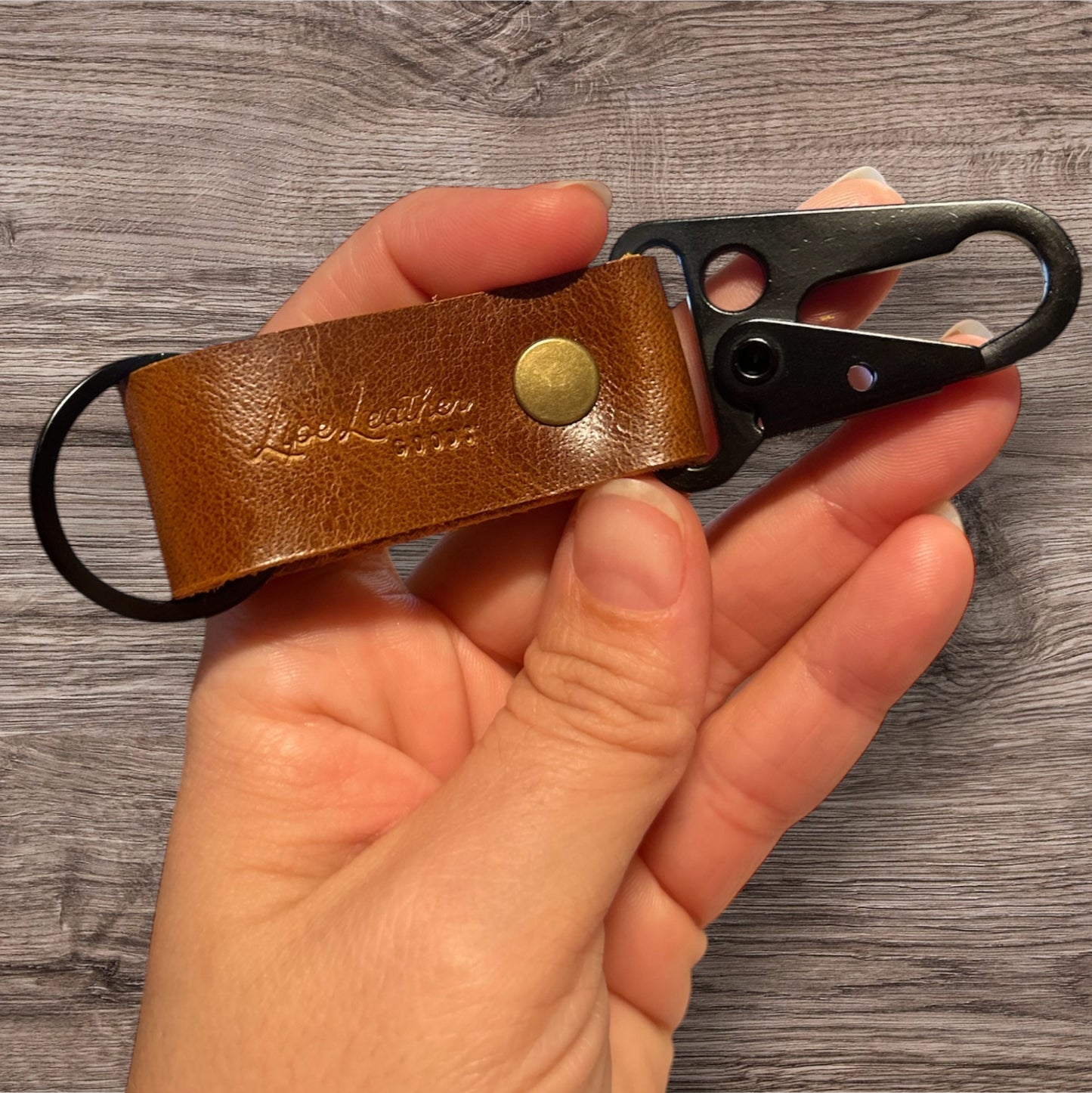 Leather Carabiner - Western Cowboy