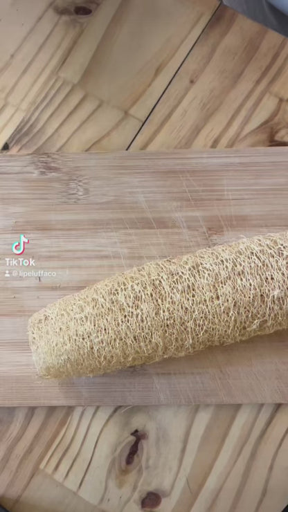 Natural Luffa Sponge w/ Rope.