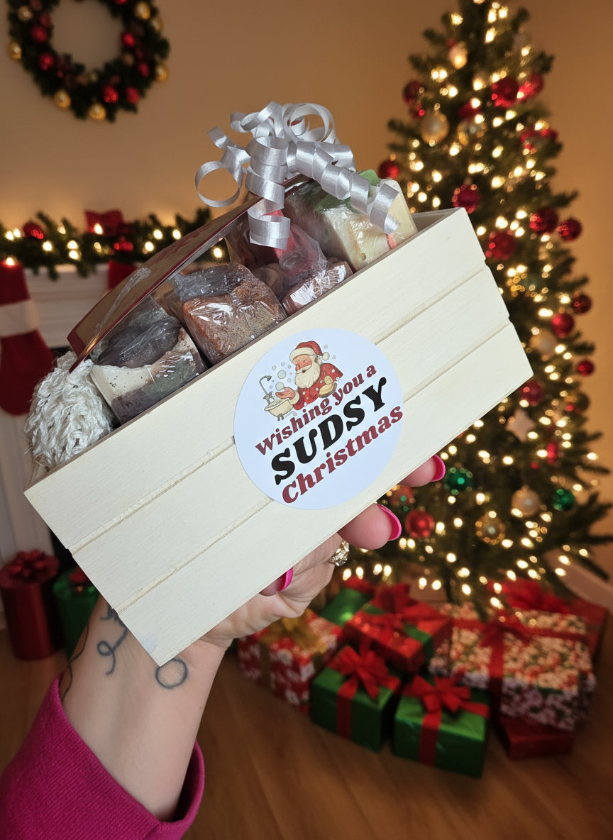 🎄 Sudsy Christmas Soap Gift Crate