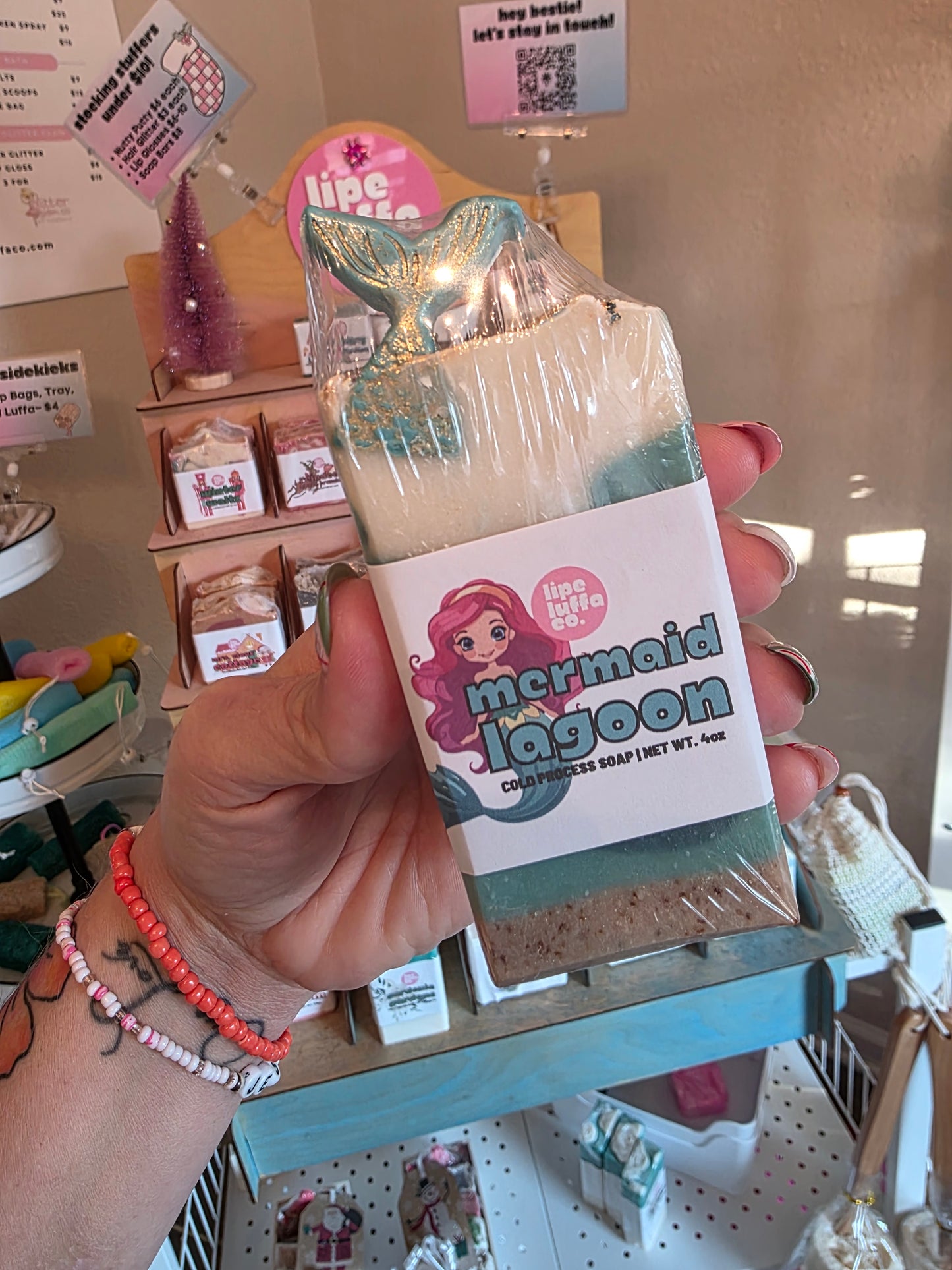 Mermaid Lagoon Artisan Soap | Floral Fruity Soap Bar | Lipe Luffa Co.