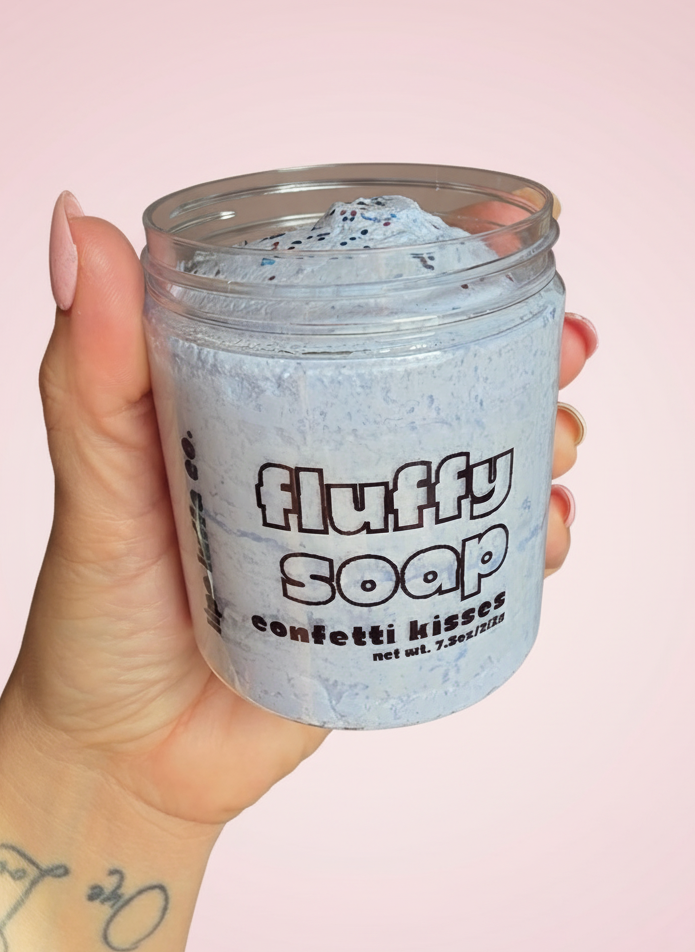 Confetti Kisses Fluffy Soap— Whipped Body Wash • Holiday Self-Care Treat