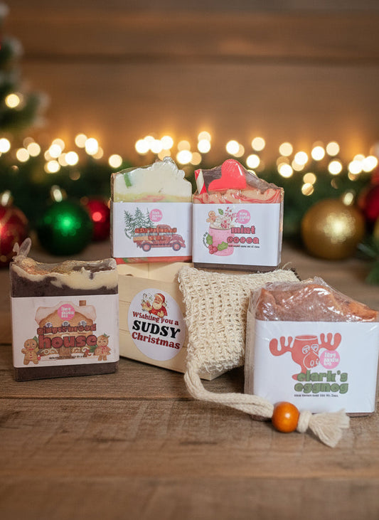 🎄 Sudsy Christmas Soap Gift Crate