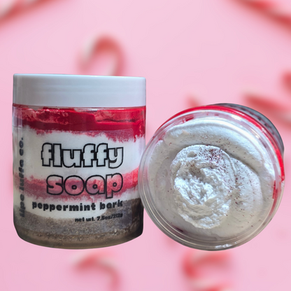 Peppermint Bark Fluffy Soap