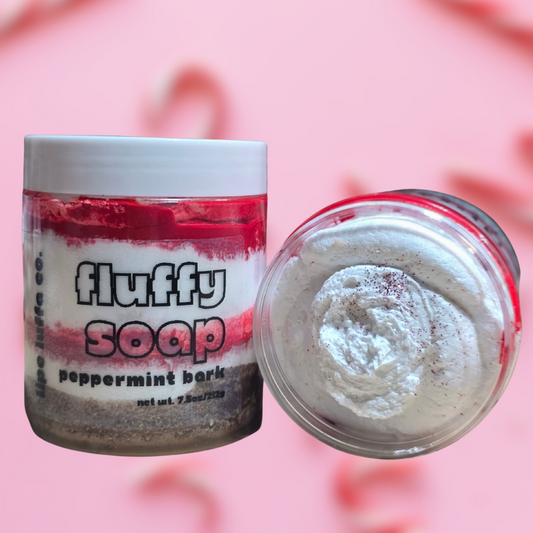 Peppermint Bark Fluffy Soap